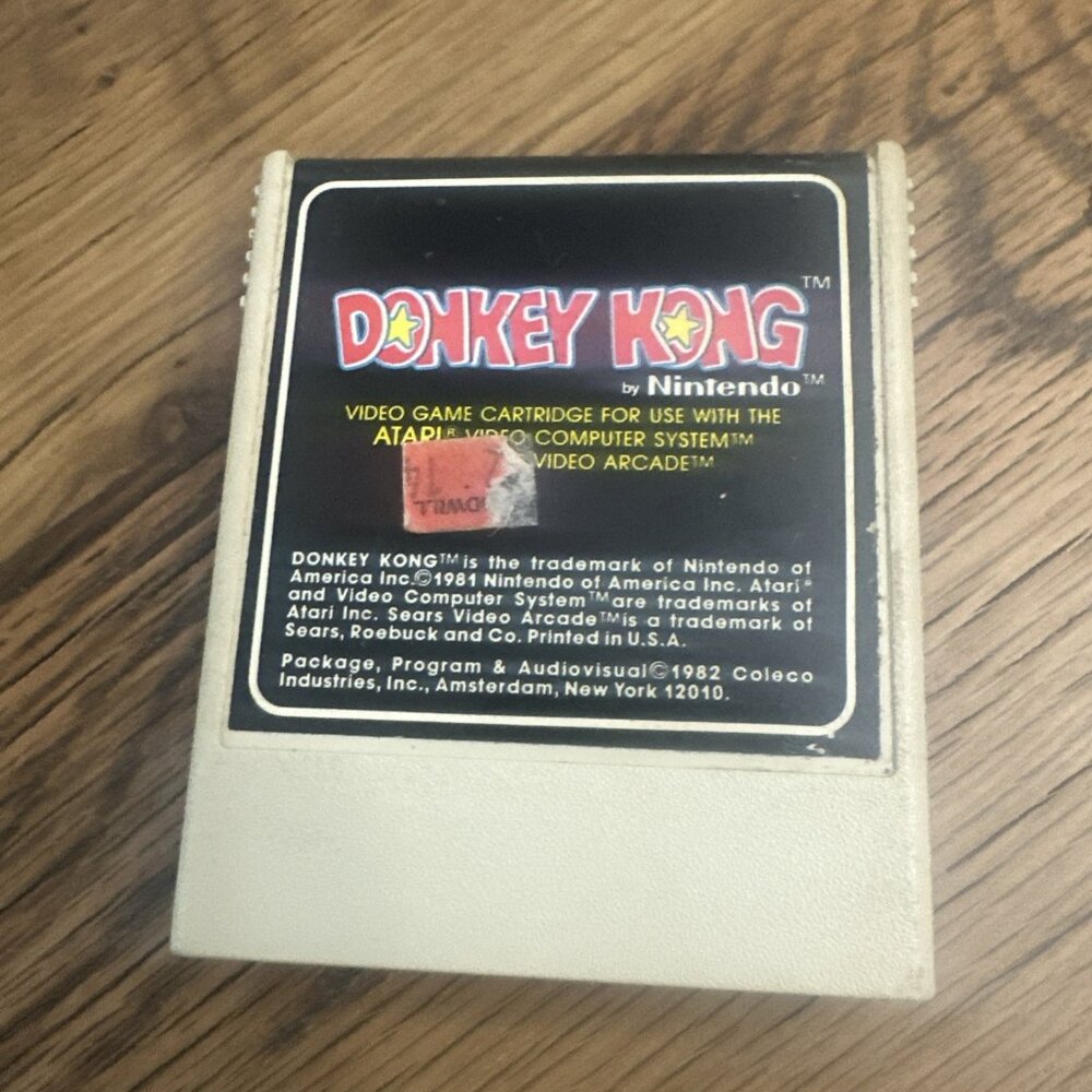 Donkey Kong ATARI 2600 Vintage Game Cartridge Nintendo Coleco Untested
